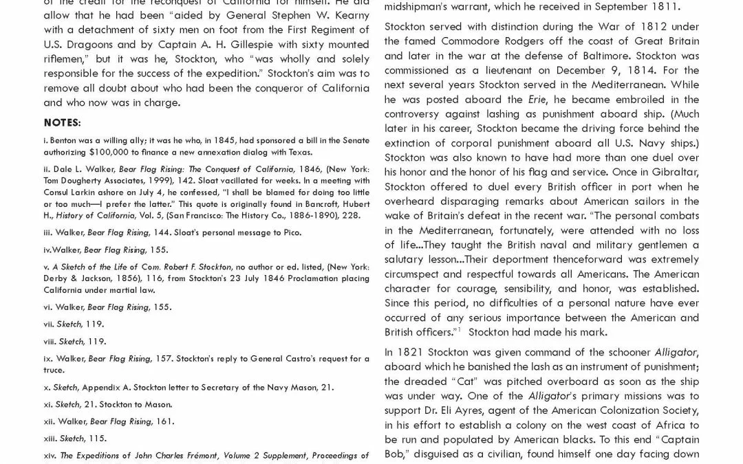 The Remarkable Commodore Robert F. Stockton